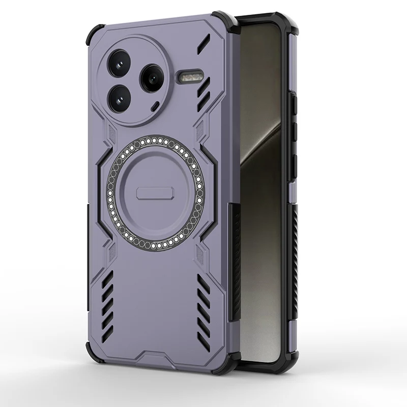 Mecha Heat Dissipation Anti-Drop Magnetic Phone Case with Air Cushion Protection