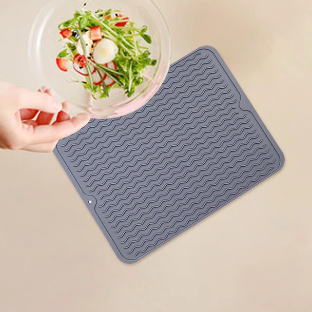 Trockenen Schnelle Waschbecken Trocknen Matte Hitze Beständig Silikon  Trivet Gericht Abtropfmatte Utensil Trocknen Bord Küche Pad Fach für Küche  - AliExpress