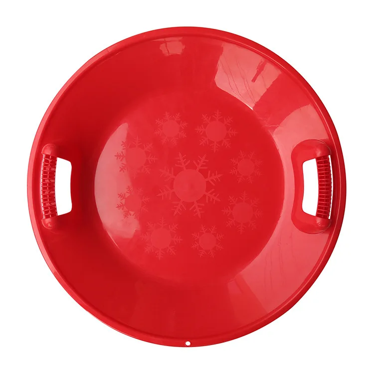 Heavy-Duty Cold Resistant Durable Handles Downhill Saucer Snow Sleds Plastic Winter Outdoor Snow Sledge For Adults And Kids