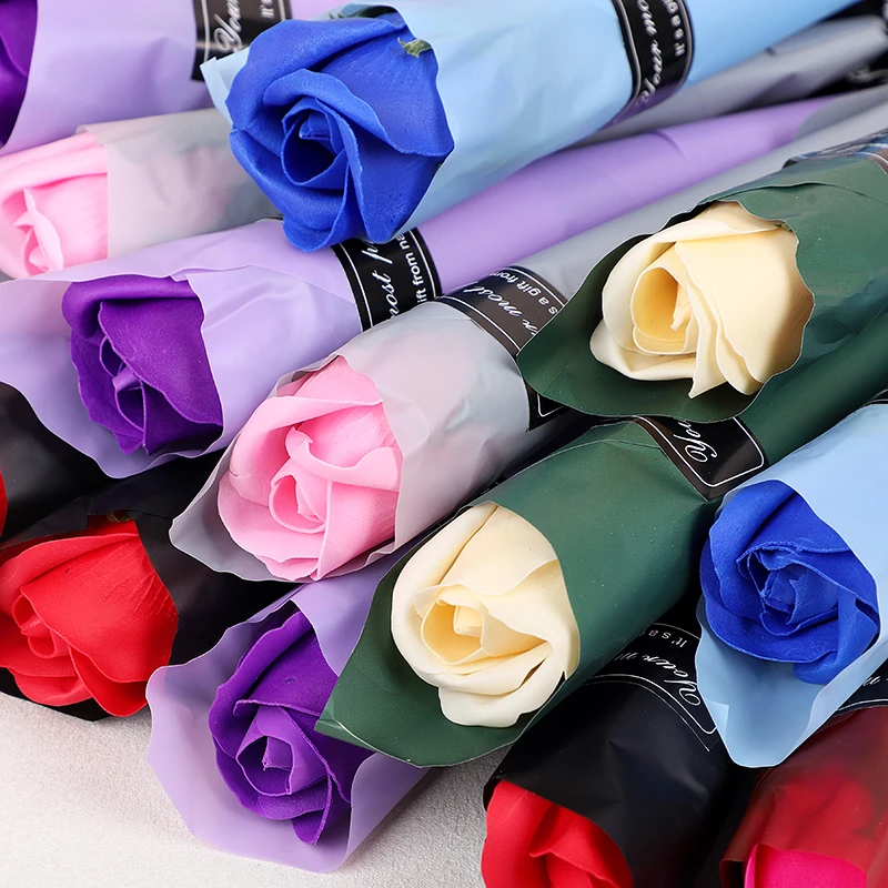 5-20pcs Soap Rose Artificial Flower Valentines Day Gift Wedding DIY Flower Bouquet Birthday Party Gift for guests Eternal Rose