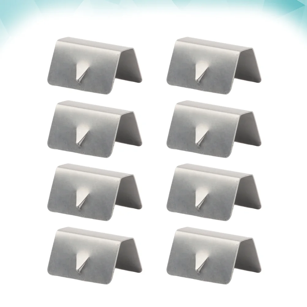 

8 Pcs Weather Shield Car Body Side Stripes Stainless Steel Clips for Windshield