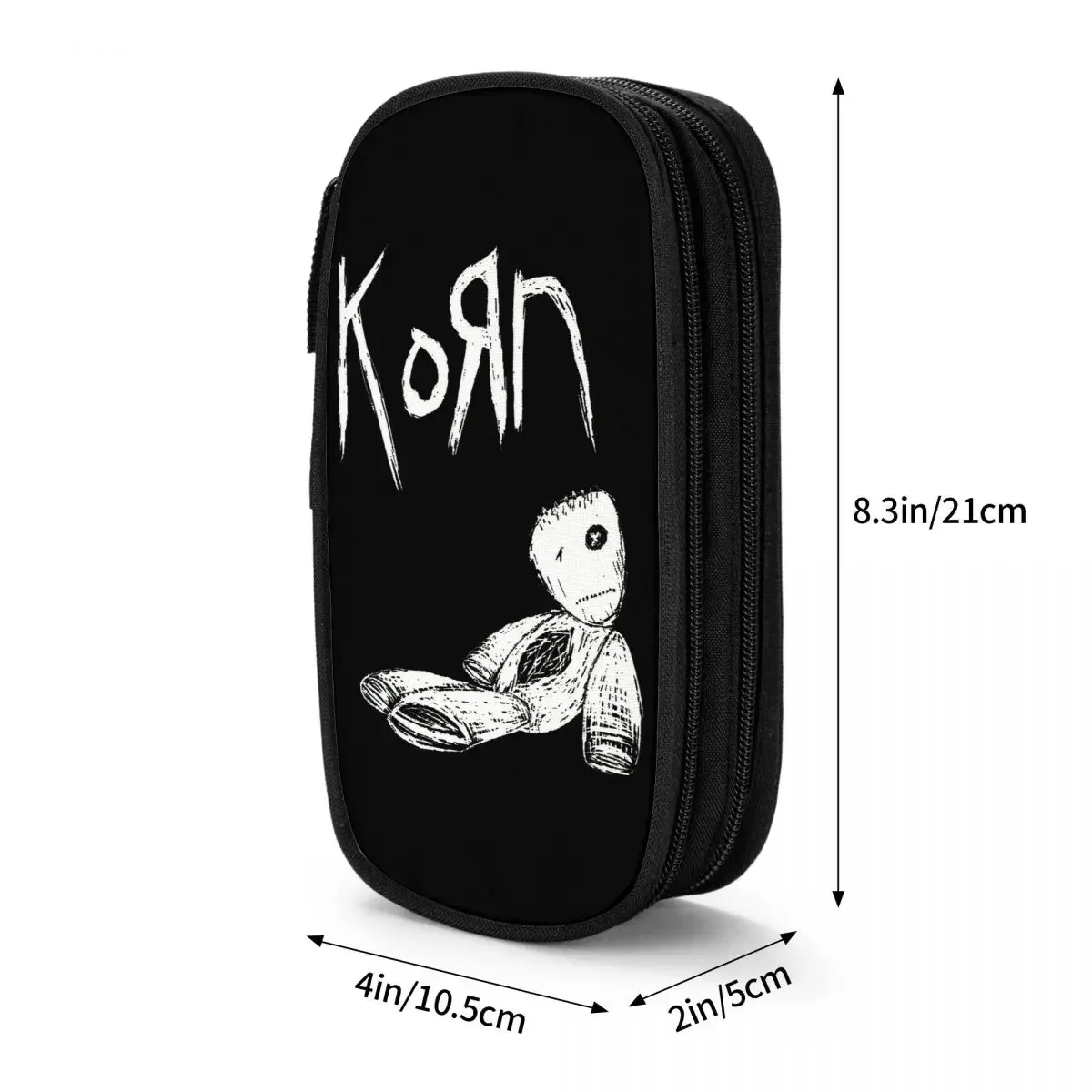 Korn Rock Pencil Cases Nu-Metal Music Pen Bags for Student Large Storage Students School Gifts Pencil Box 6