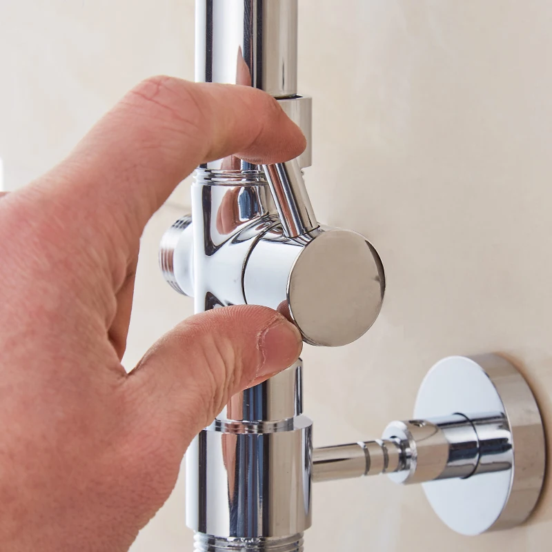 Shower Pipe Extension Bathroom Shower Tube Extend Pipe Hand Shower Bracket Holder Square and Round