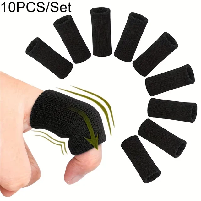 Sports Finger Guard Finger Sleeve Basketball Protective Sleeve Wicks Sweat Volleyball Anti-slip Joint Sprain Bandage Protector 3