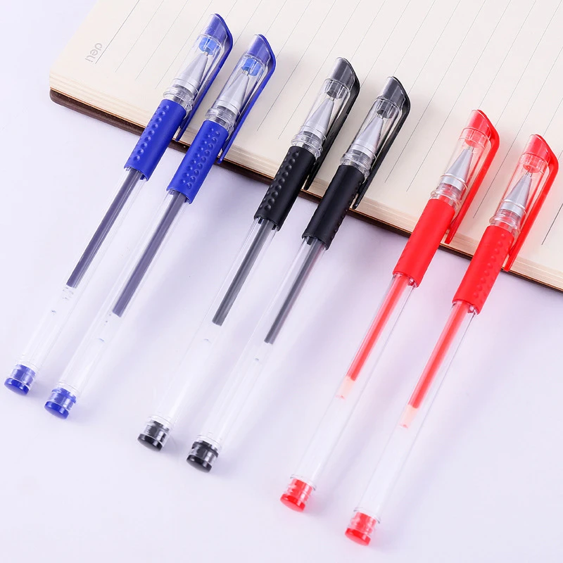 HOT Office Supplies European Standard Boxed Neutral Pen Bullet Signature Pen 0.5mm Black Red Blue Stationery Wholesale