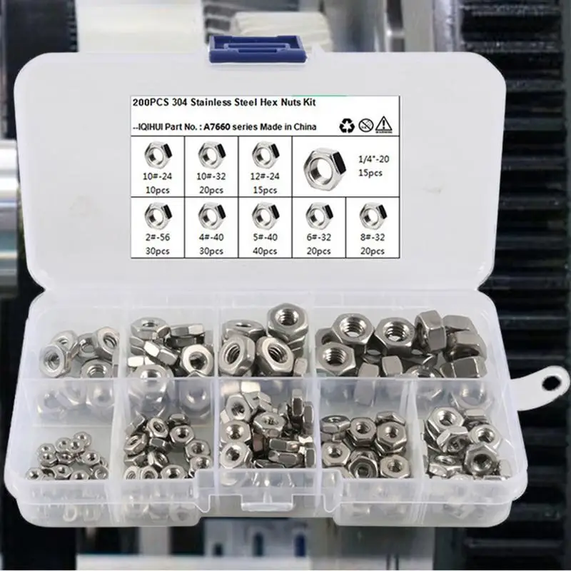 Stainless Steel Hex Nuts Metric Coarse Thread Hexagon Nut Hardware Hexagon Nut Heavy Duty Replacement Nut For Home Mechanism &