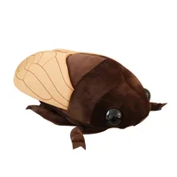 48CM Simulation Cicada Plush Toy Lifelike Summer Insects in Trees Cicada Doll Soft Animal Pillow For Kids Boys Xmas Gifts 1