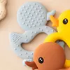 1PCS Baby Teether Toys Cartoon Duck Silicone Teether For Baby BPA Free Teething Chewing Toys Soft Teether Baby Accessories 3