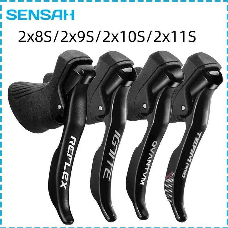 SENSAH Road Transmission Derailleur 2*8S 2*9S 2*10S Hand Change Straight Mount/Clamp Ring Front Dial Rear Dial R2000 R3000 R4600