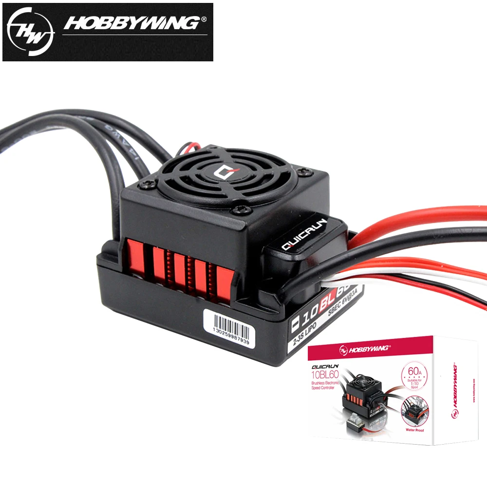 Hobbywing Quicrun Wp 10 Bl60 1/10 60A 2-3S Brushless Sensorless/Sensored Waterproof Esc Speed Controller Rc Touring Car Buggies