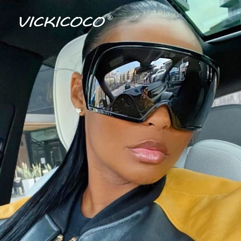 Luxury Designer Oversized Goggle Sunglasses Women