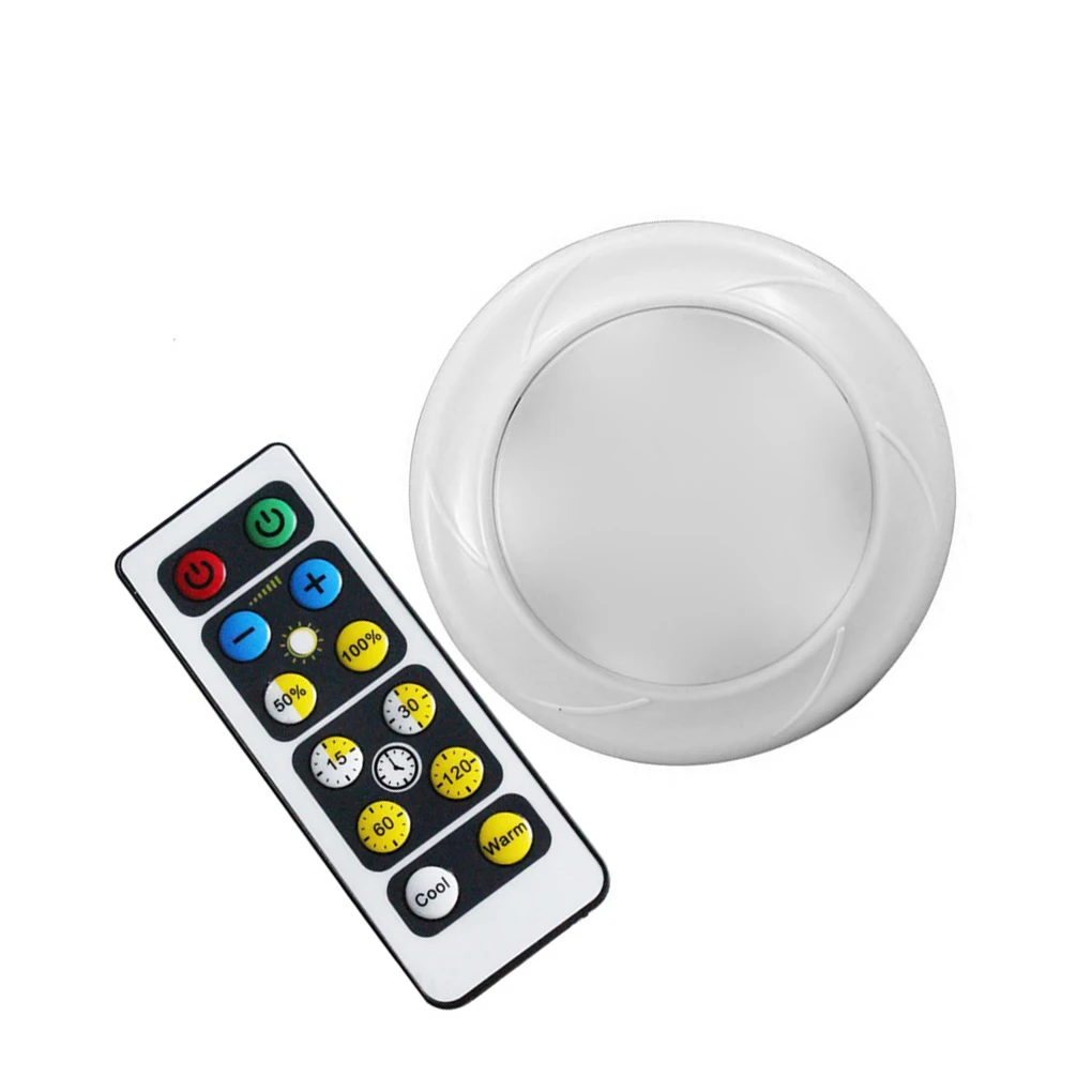 

Adjustable Lighting And Timing Cabinet Light With Remote Control Switching Between White Light And Warm Light Warm or