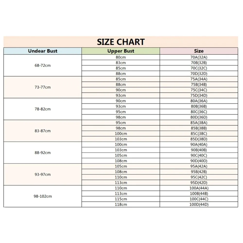 32a Bra Size Chart