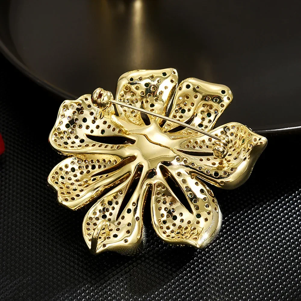 Bouquet Rhinestone Brooches And Pins Scarf Clip Big Flower Crystal Brooch For Women Fashion Brooch Pin Jewelry Gifts DIY Bouque