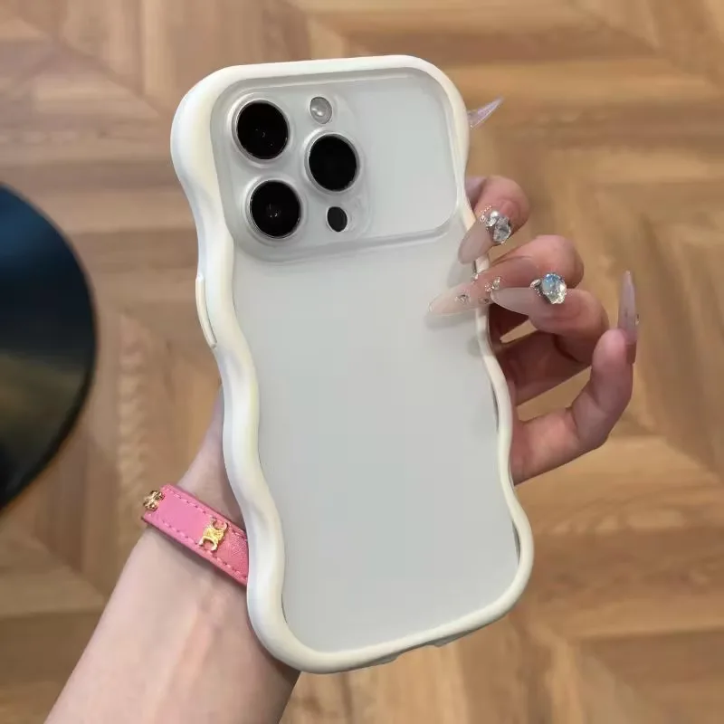 Matte Wave Shockproof Liquid Silicone Phone Case - Soft Silicone Skin Cover