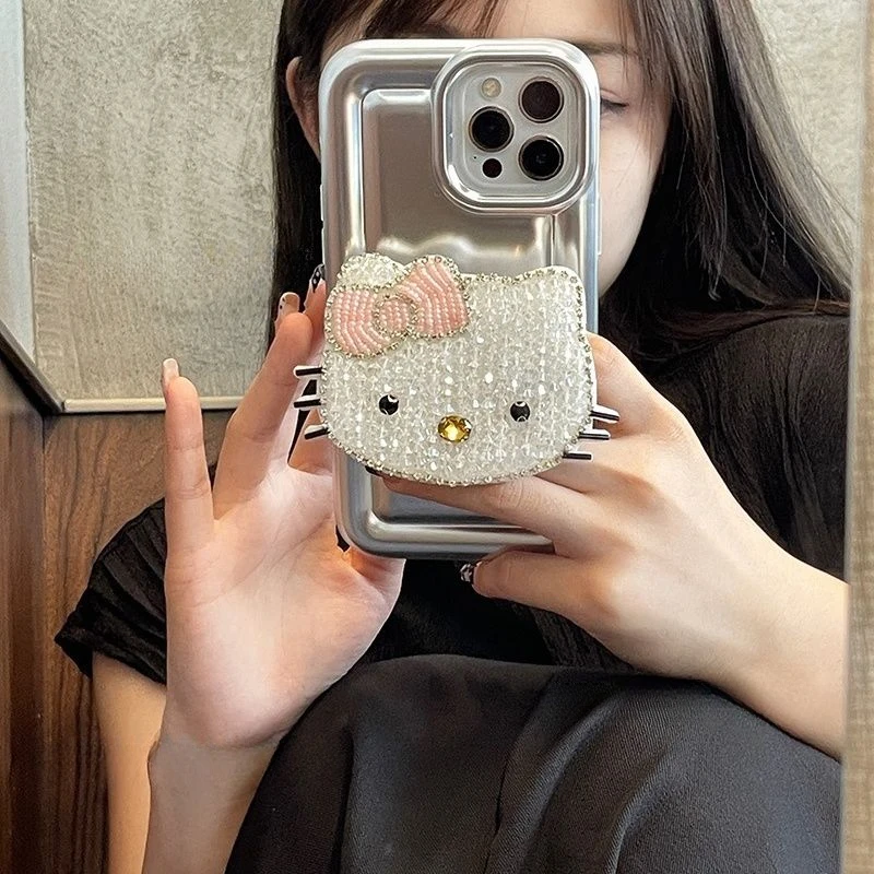 Sanrio Cute Rhinestone 11 Hello Kitty for iPhone 14 Pro Max Phone Case iPhone 13 Anime 12 Pro