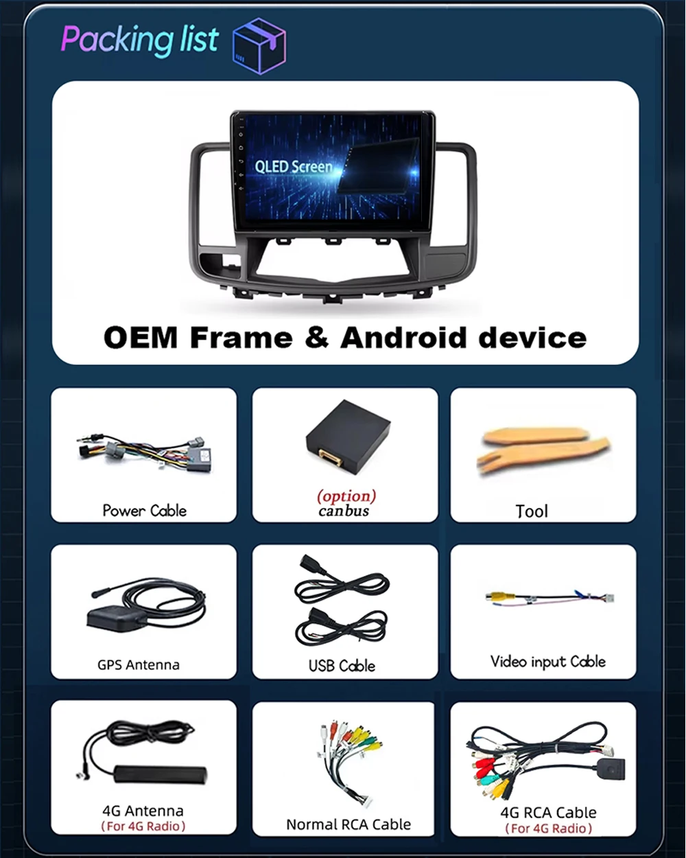 Autoradio Android per Nissan Teana J32 Maxima 2008-2013 Navigazione GPS Video Autoradio GPS Multimedia WiFi Lettore Video 5g 2Din - immagine 4
