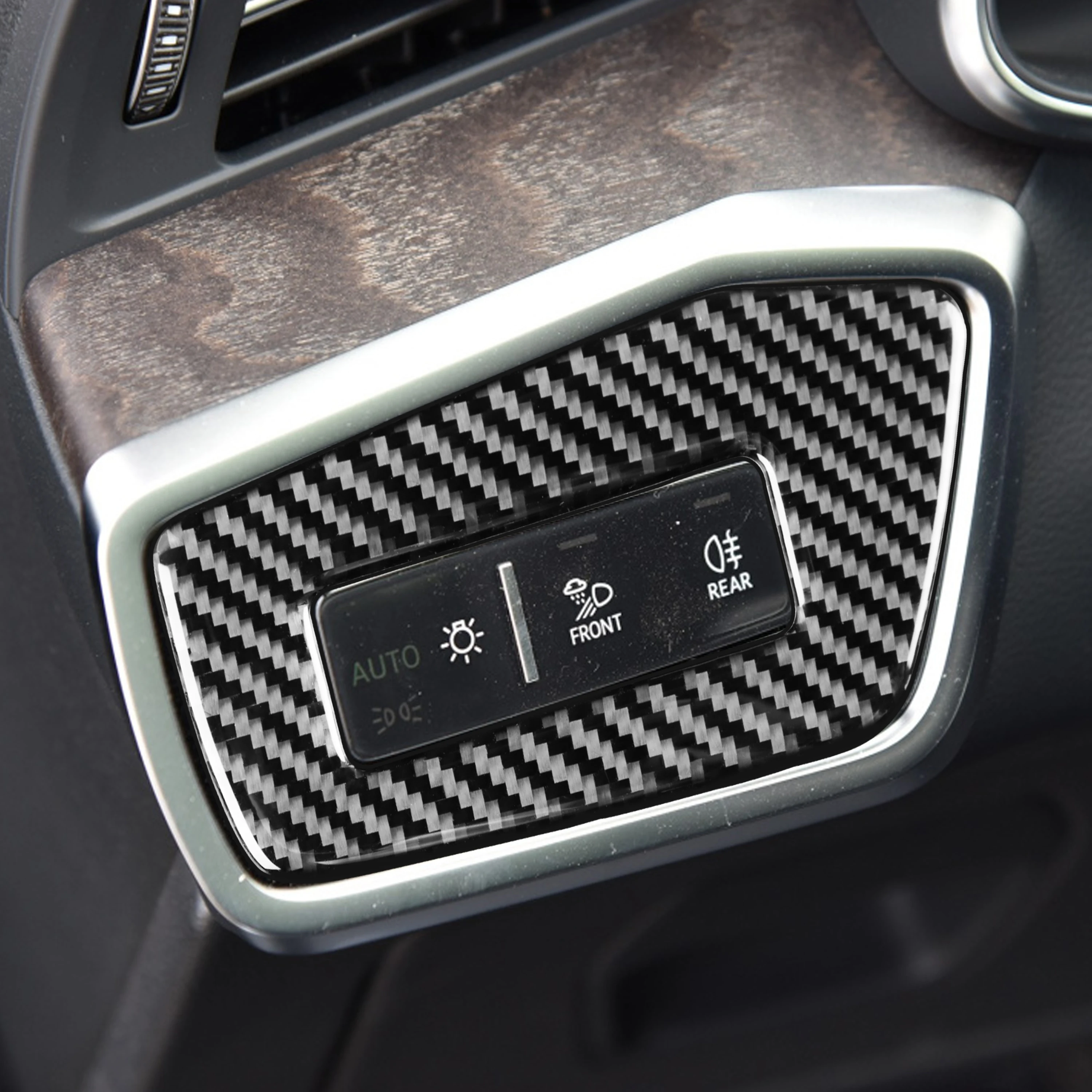 BETTERHUMZ Compatible With Audi A6 C7 A7 4G8 2012-2018 For Alcantara Dashboard Headlight Switch Knob Panel Trim Stickers Car Interior Tuning Accessories