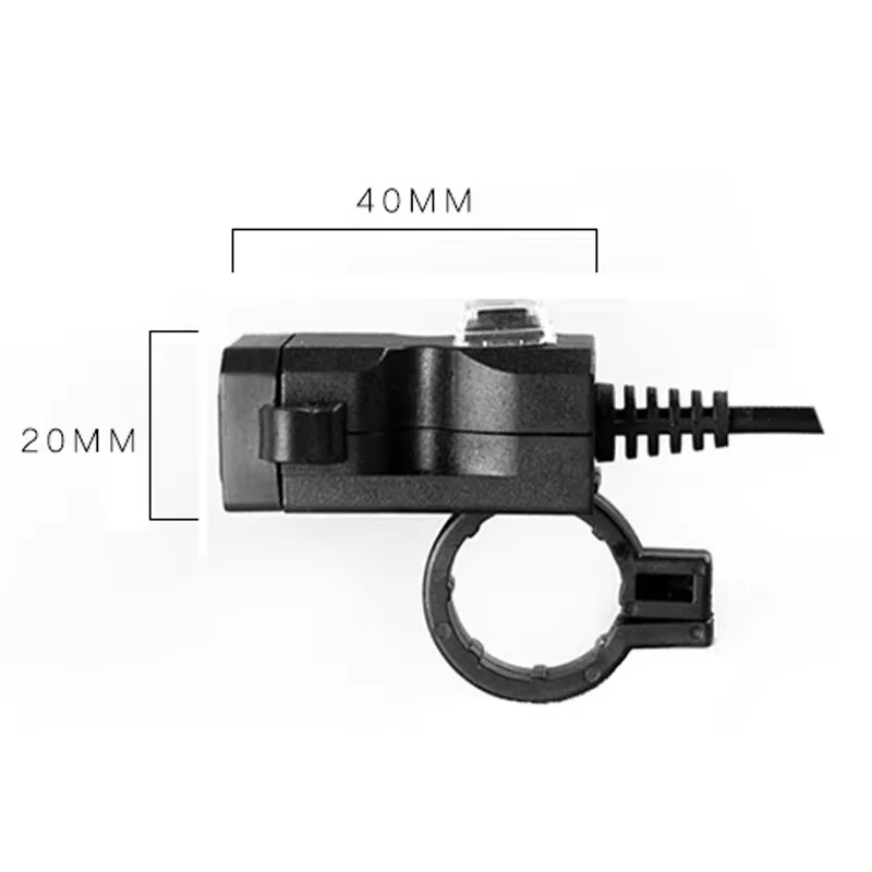 Phone Charger 12-24V Motorcycle USB Dual Port with Voltmeter ON/Off Waterproof Accessories