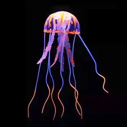 Luminous Jellyfish Aquarium Decoration - Underwater Aquarium Ornament and Aquatic Landscape Feature (Orange)