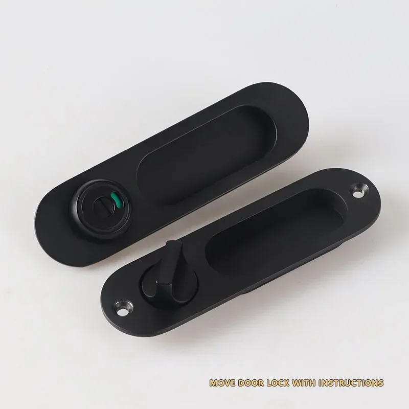 Sliding Door Lock Hook Lock Wooden Door Move Handle Swing Invisible Bathroom Bathroom Kitchen Balcony