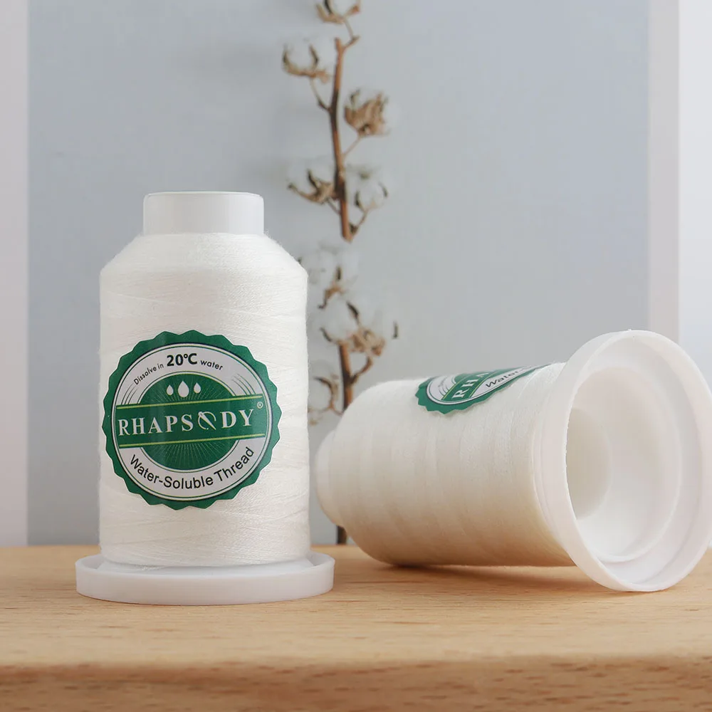 Rhapsody White Water Soluble Sewing Thread - Wash Away Quilting & Basting Thread