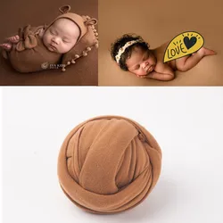 Large Stretchable Fabric Backdrop and Wrap for Newborn Photography 150x170cm (Brown)