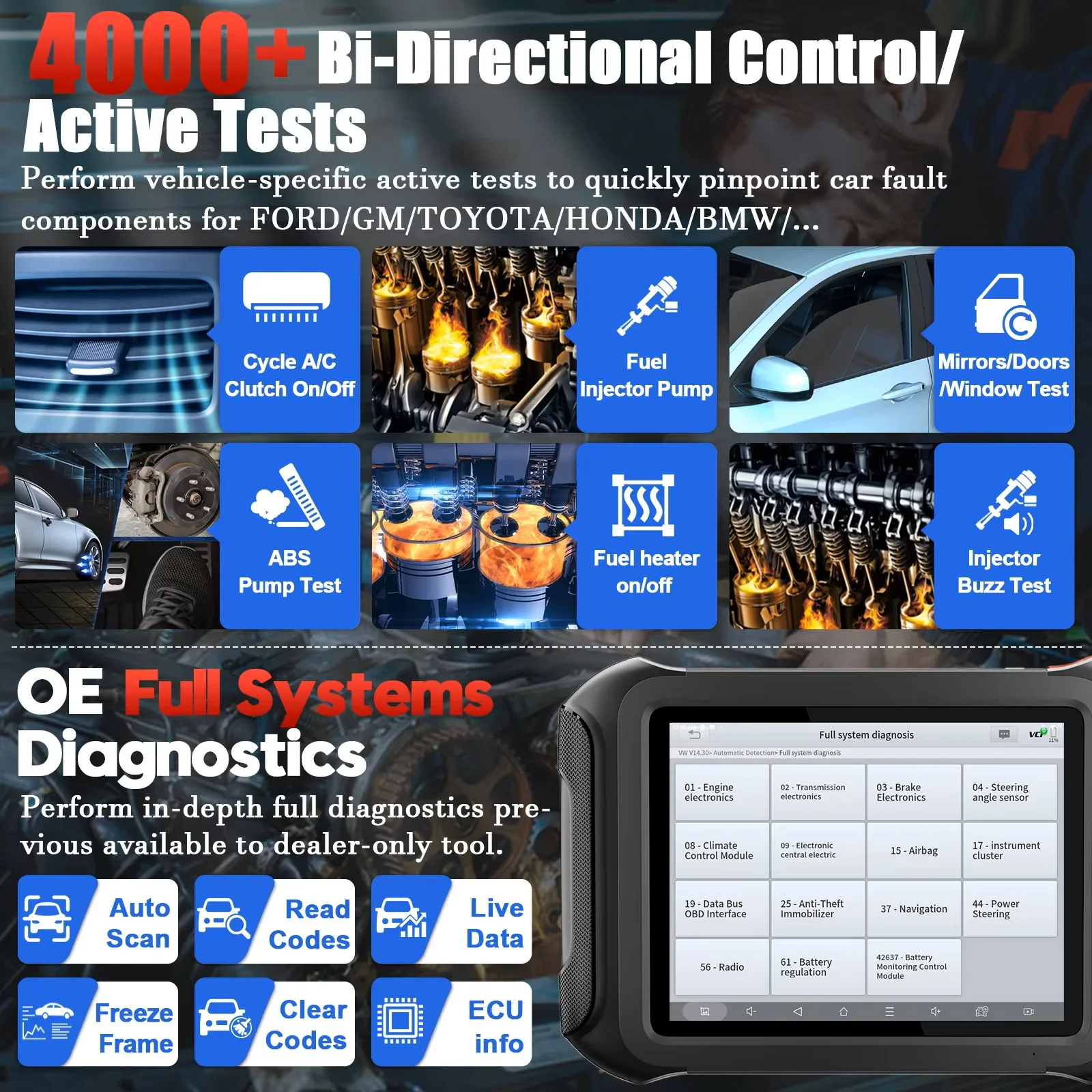 جهاز فحص وبرمجة سيارات XTOOL D9S PRO