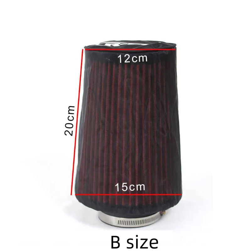 Car Air Filter Protective Cover Waterproof Oilproof Dustproof For Cylindrical High Flow Air Intake Filters