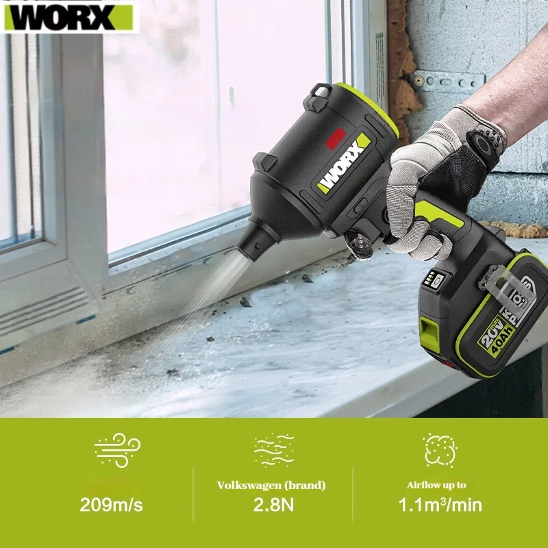 WORX 20V brushless lithium battery dust gun WU093 dust collector