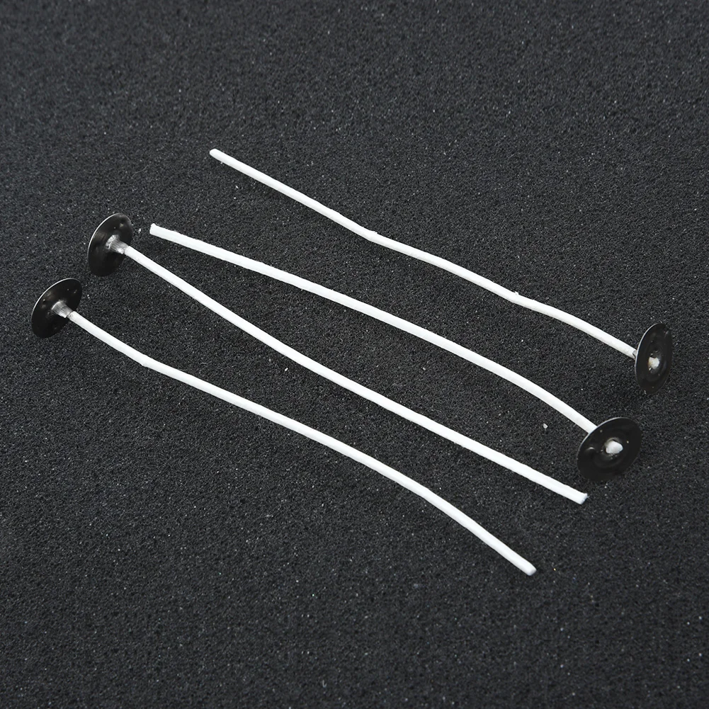 Candle Wick 30pcs Cotton Core Smokeless Wax Pure Cotton Core Pre Waxed W/ Sustainers For Candle Making DIY 30x10cm