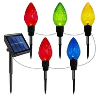 Pathway Lights Solar Powered 5X Garden Stake Lights for Pathway Solar Garden Light Long Lasting Outdoor Lighted Stake Christmas 1