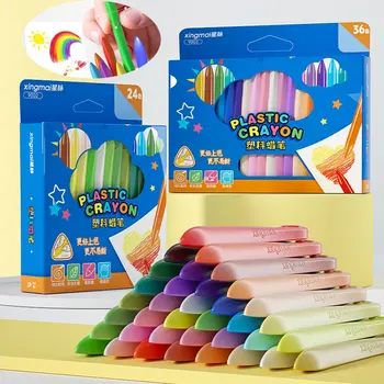 Non-Messy Washable - Erasable - Plastic Color Crayons 1