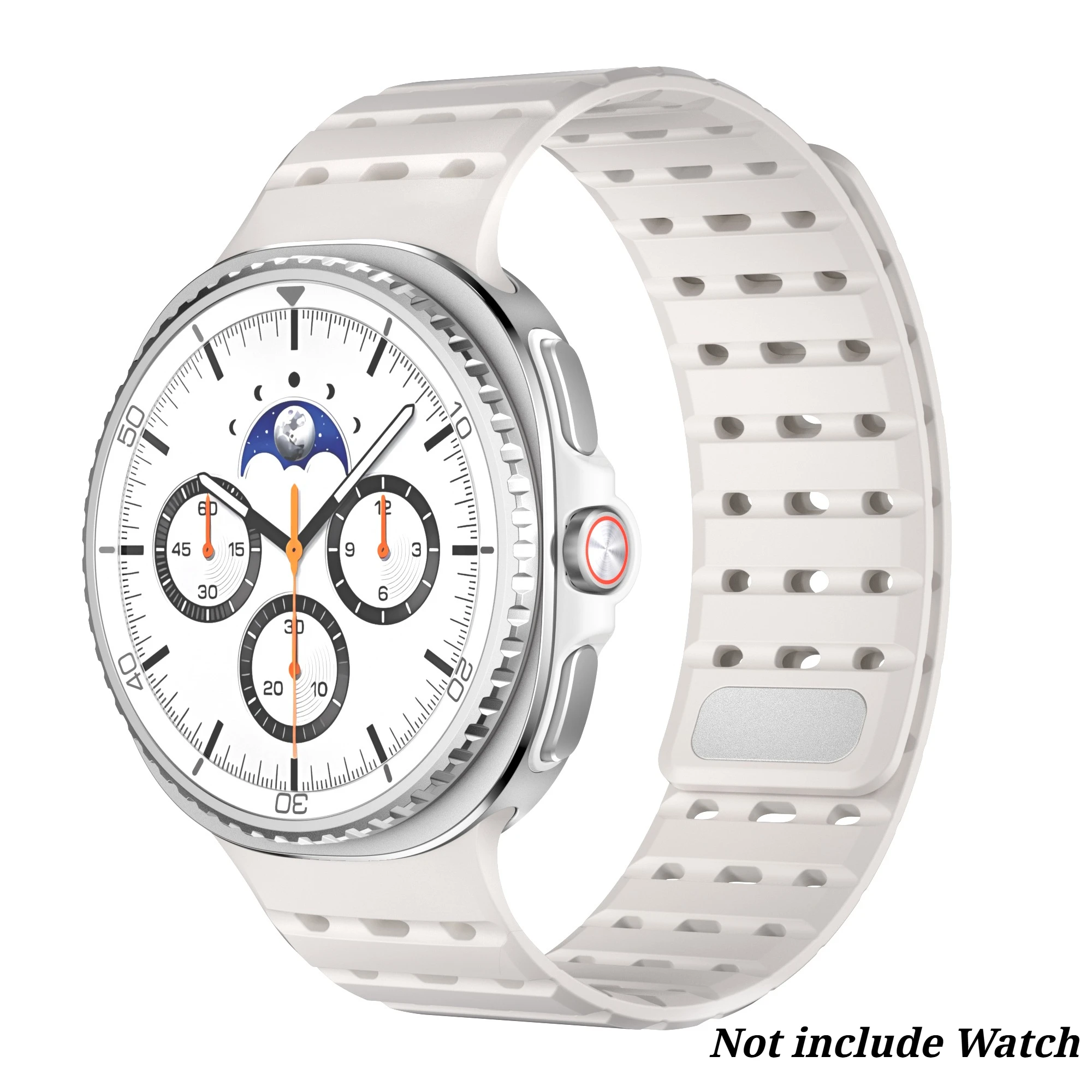 Magnetic Loop Silicone Sport Strap with Curved End Design