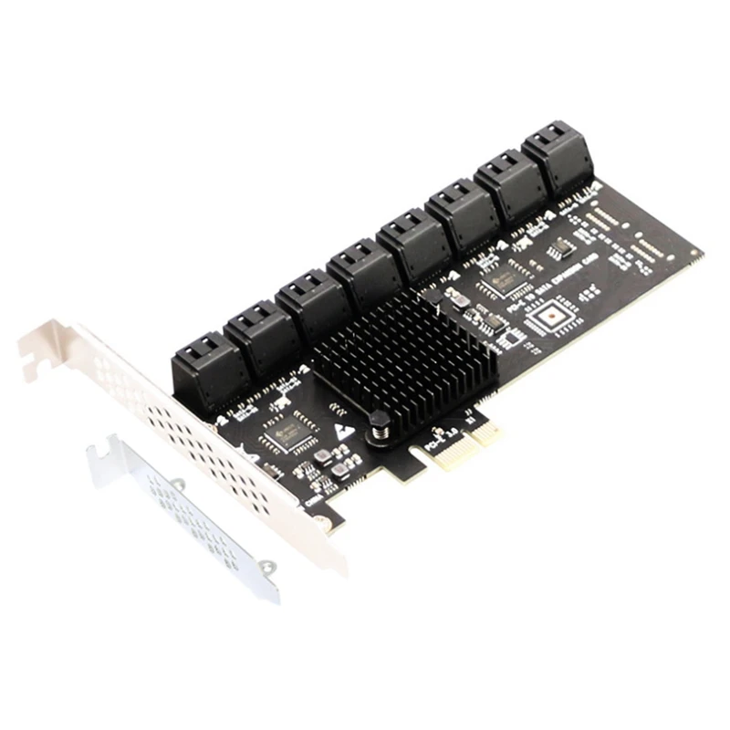 

PCI-E к 16-портовой плате расширения SATA3.0 ASM1064 Настольный сервер 6G не поддерживает RAID Arrays