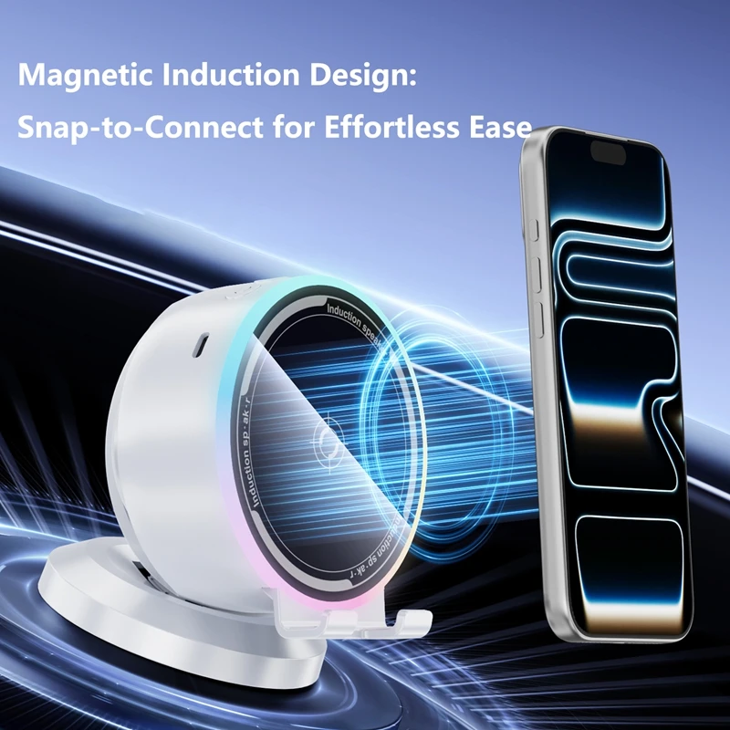 Sensore intelligente per supporto per cellulare, audio, luce RGB pulsante, altoparlante Bluetooth multifunzione da tavolo 2026_voghion.com
