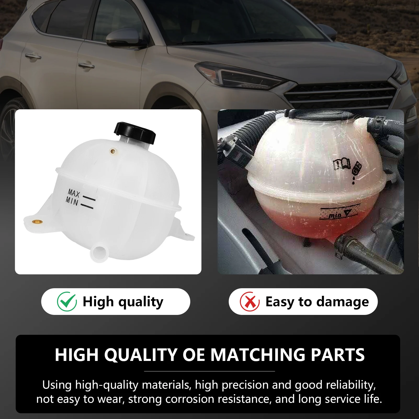Engine Coolant Overflow Bottle Reservoir Replaces 25431D3600 25431-D3600 25431 D360 Fit for Hyundai for Tucson-engine coolant reservoir