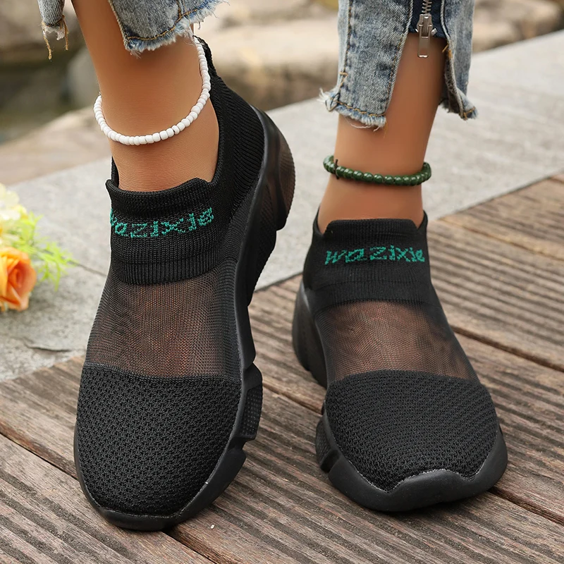 أحذية رياضية نسائية كاجوال سهلة الارتداء، أحذية بد...