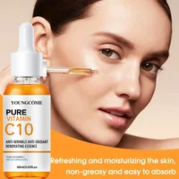 Vitamine C Essence pour le visage acide hyaluronique peau foncée éclaircir sérum estompe les ridules hydratant réparation sérum terne visage soins de la peau 3