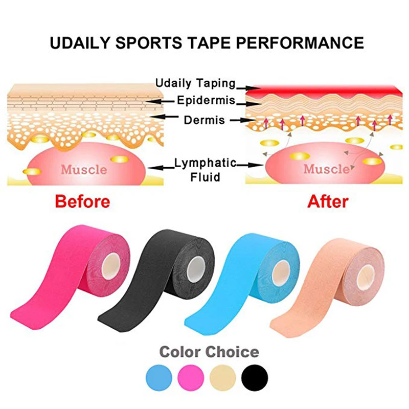 Kinesiology Tape Muscle Bandage Sport Athletics Elastic Knee Brace Support Elbow Protector Pad Bandage Fixer tape Wristbands