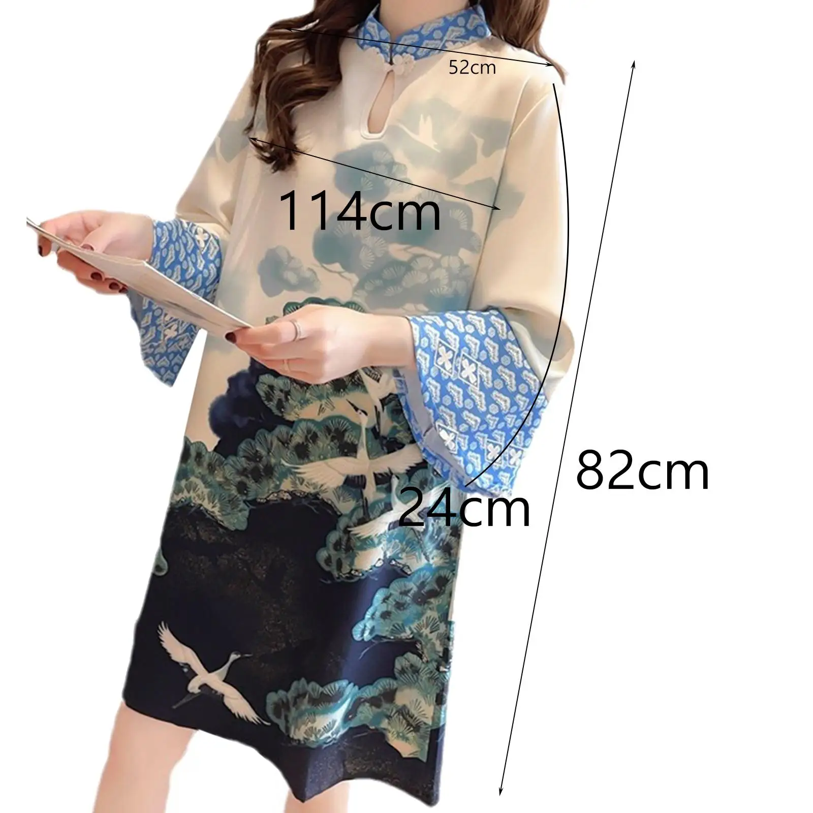 Women Cheongsam Dress Casual Elegant Chinese Qipao Dress Evening Dress for Street Wedding Shopping Evening Party Formal Events