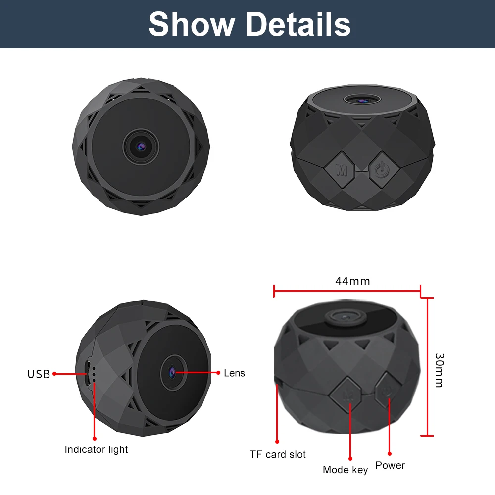 WD11 ̴ ī޶  ī޶, 1080p HD ߰  ũ  ,  ̴ ķڴ,   IP ī޶