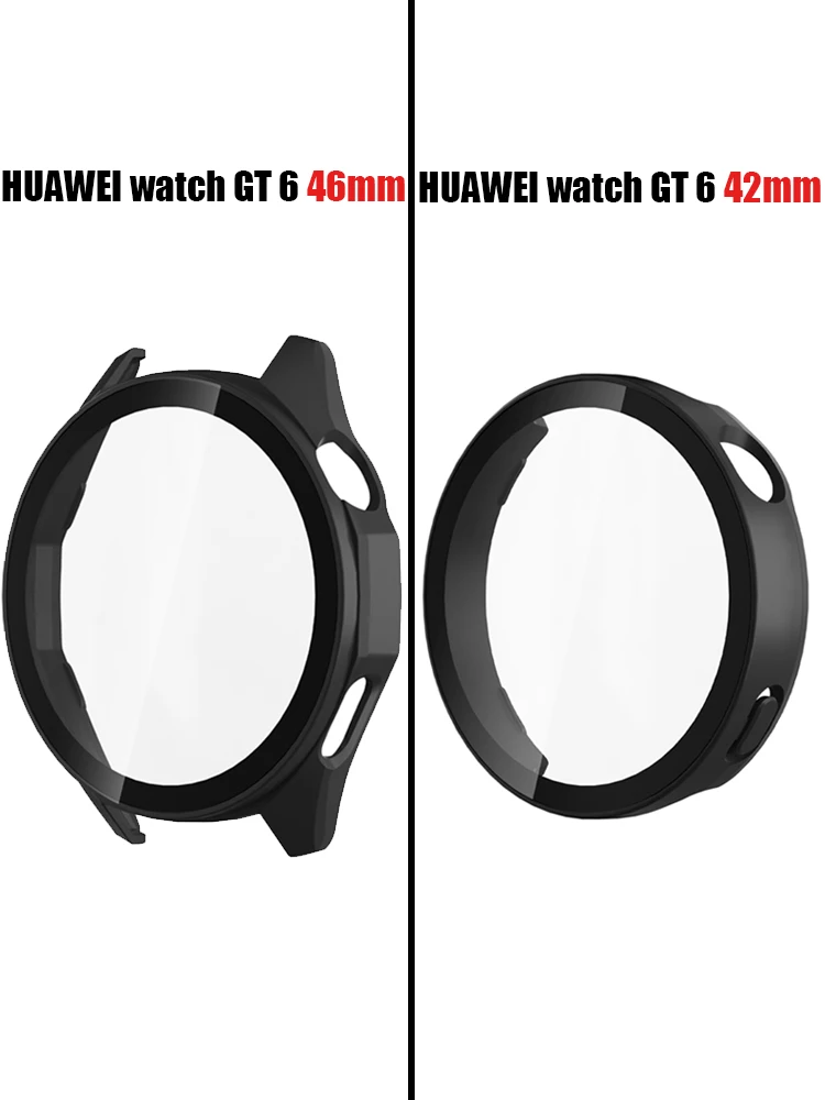 Enhanced Protective Smartwatch Shell and Screen Protector with Tempered Glass