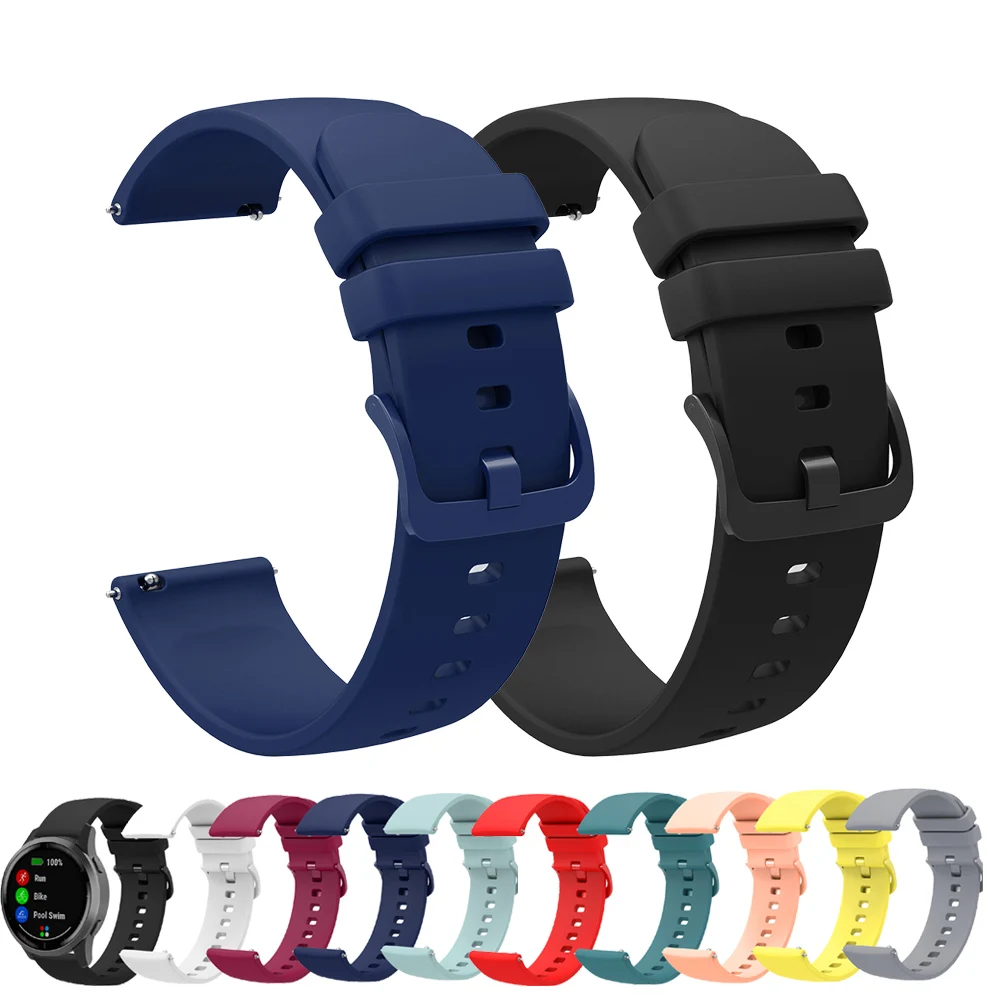 Versatile Silicone Smartwatch Band Bracelet - 20/22mm