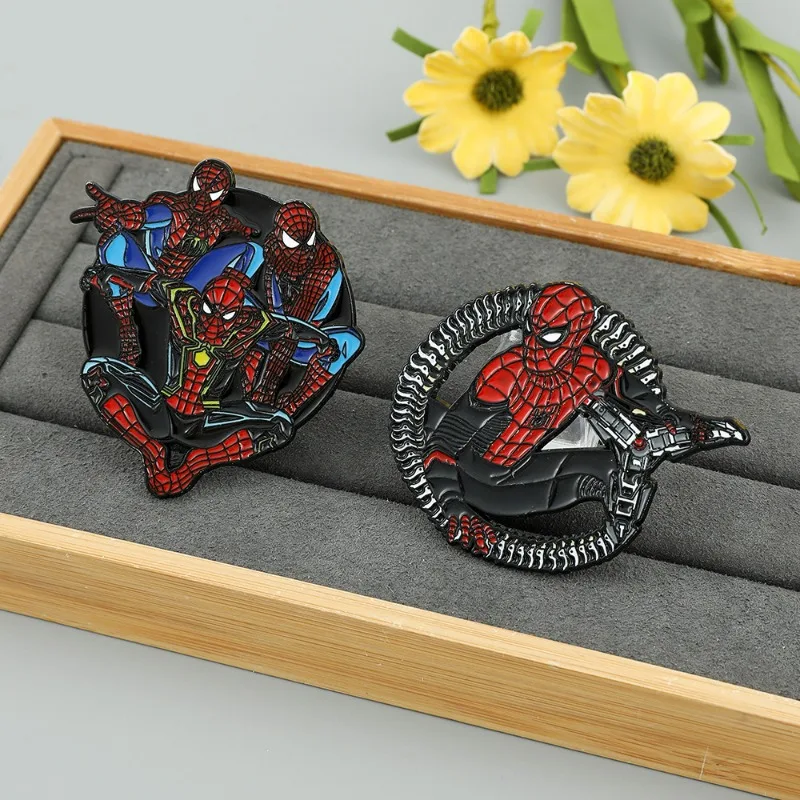 

Marvel Anime Brooch Cute Children's Brooch Evil Spider Man Brooch Lapel Funny Personality Decoration Badge Kids Christmas Gift