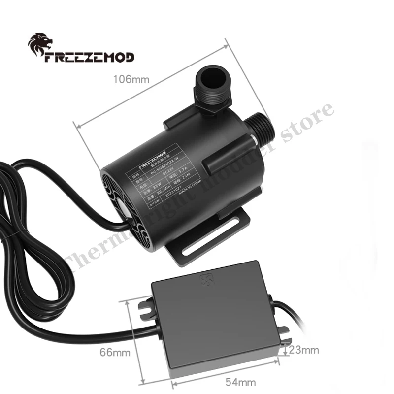 Zemod-bomba de Água 3000l h dc 12v 24v Circulação do Motor sem Escova 88w Potência 23 Metros de Cabeça Resistente a Alta Temperatura Pu-kub - Imagem 6