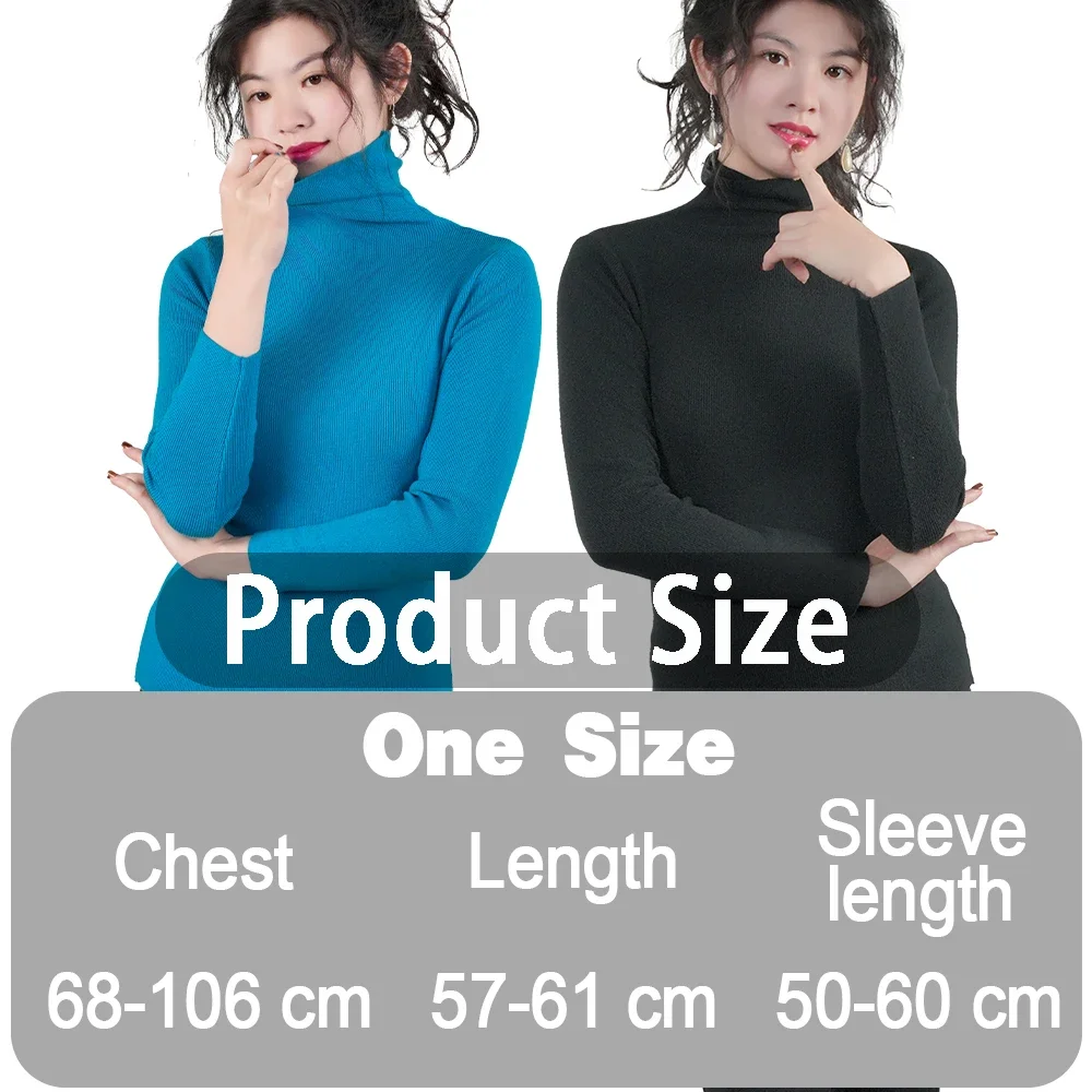 Turtleneck Sweater Women Pullover Knitwear Slim Jumpers Long Sleeve Autumn Winter Warm Tops Woman Sweaters Clothing Jersey 2