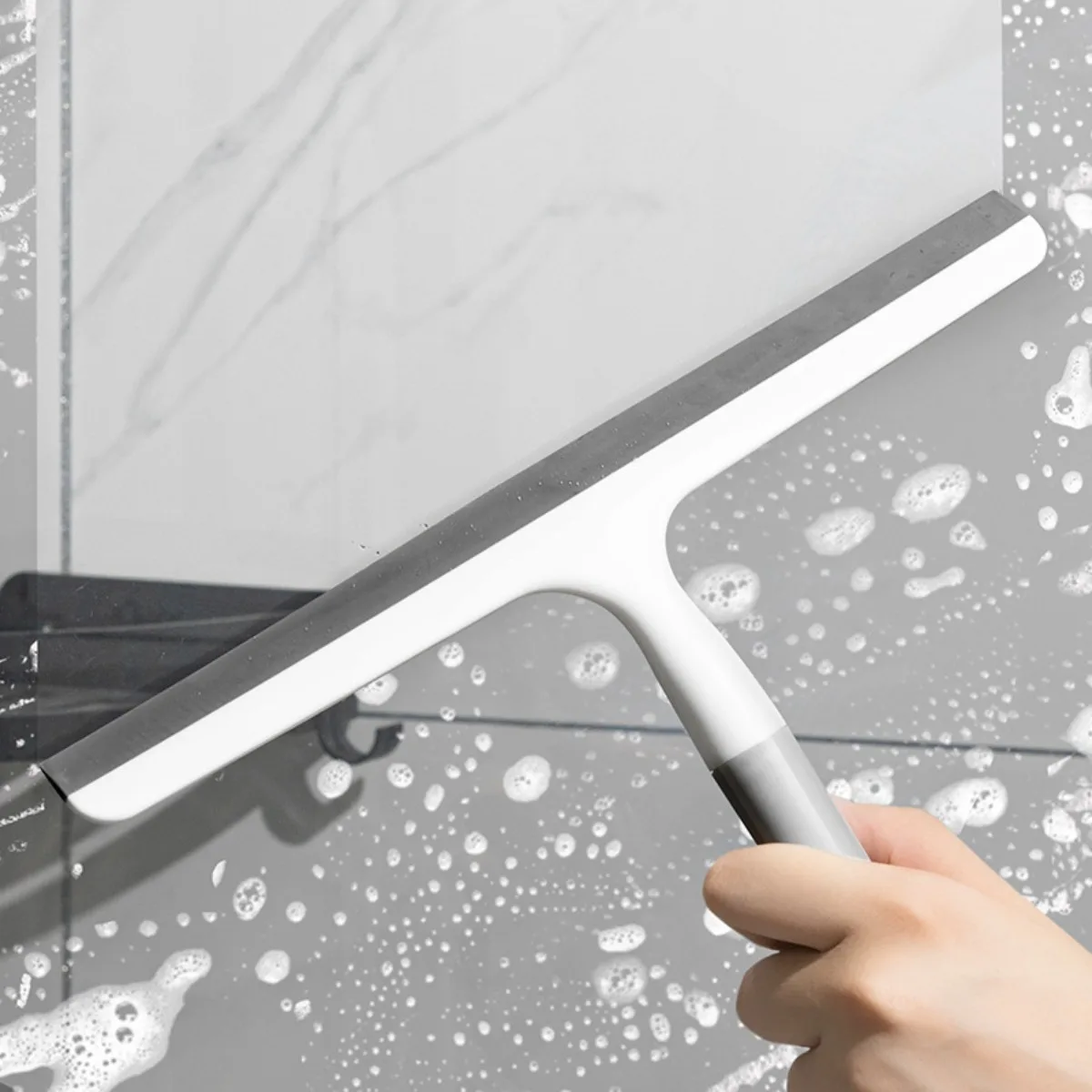 Multi-Purpose Bathroom Squeegee and Floor Cleaning Tool