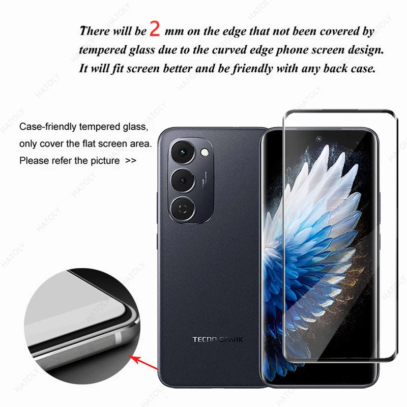 For Tecno Spark 40 Pro Plus Glass Protective Film For Tecno Spark