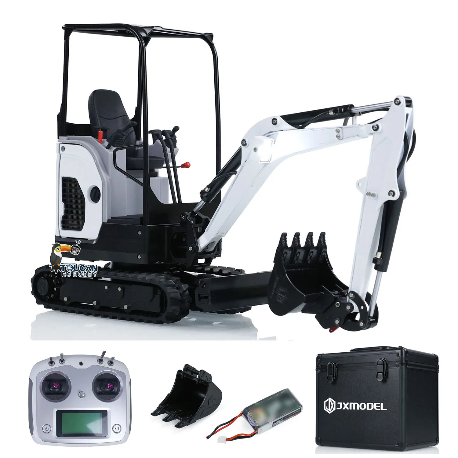 Toys Digger JXMODEL 1/14 Mini  RTR RC Excavator JX-E20 Hydraulic Machinery Model Radio Control Tracked Car Truck Construction 2